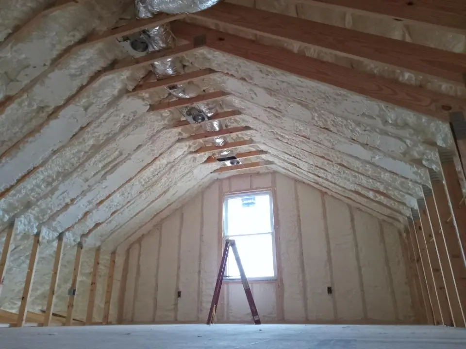 Spray foam roofing application for Crawl Space Insulation project in Bear Valley Springs